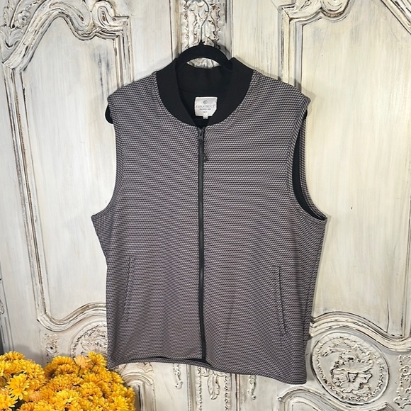 Men’s CON.STRUCT Black White and Gray Zip-Up Vest Made in NY - Picture 1 of 10